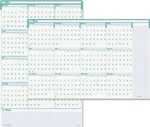 Express Track Reversible/Erasable Yearly Wall Calendar 24 X 37