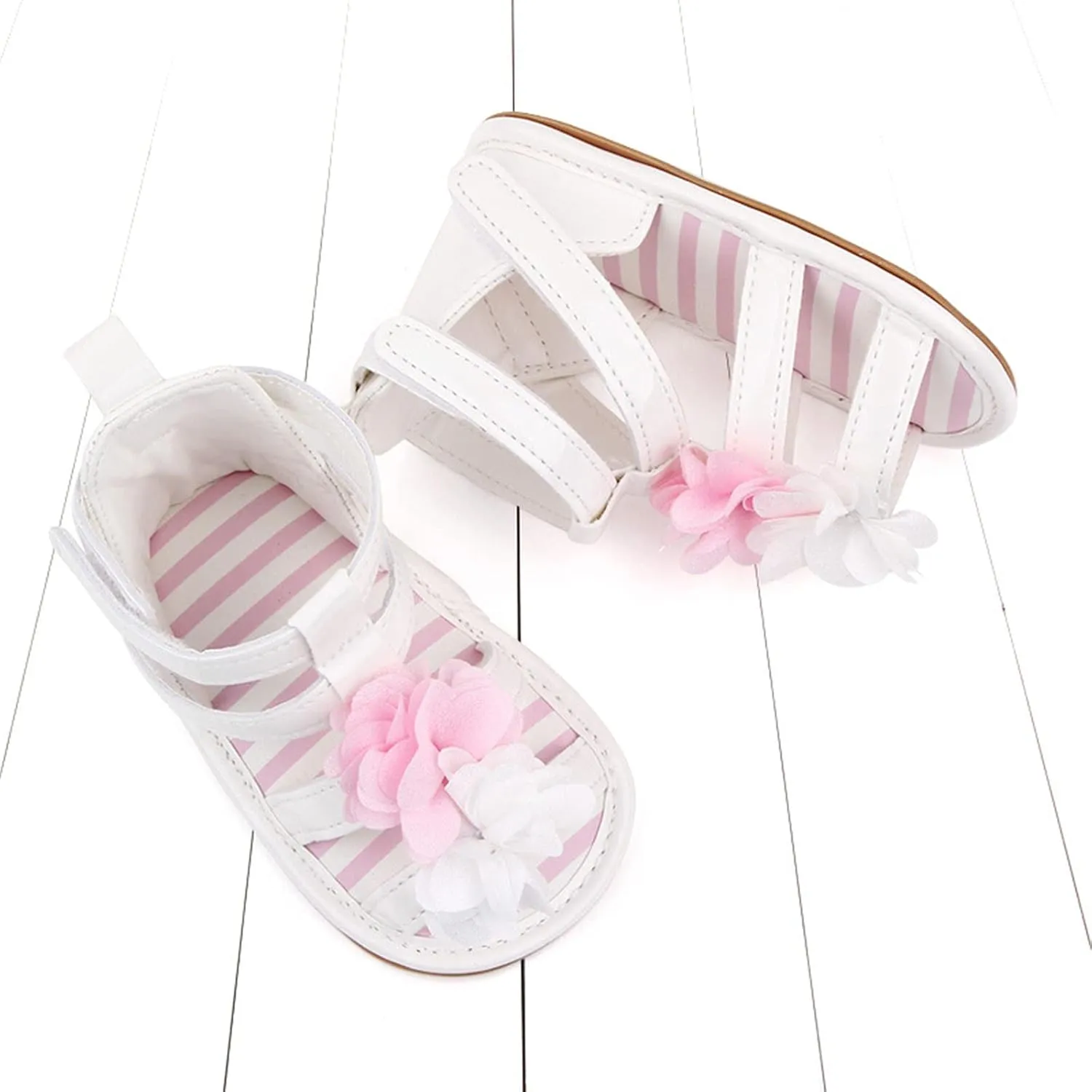 Flat Shoes Sole Sandals Rubber Walking Summer Baby Girls Soft Non-Slip Boys Baby Shoes Huarache X