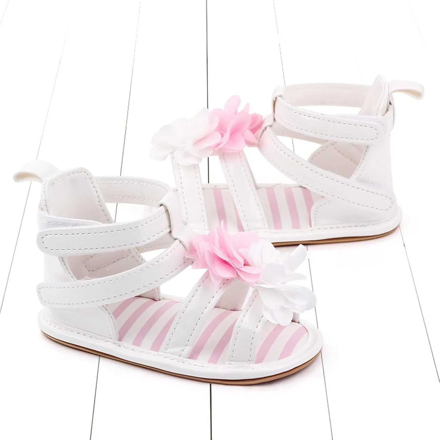 Flat Shoes Sole Sandals Rubber Walking Summer Baby Girls Soft Non-Slip Boys Baby Shoes Huarache X
