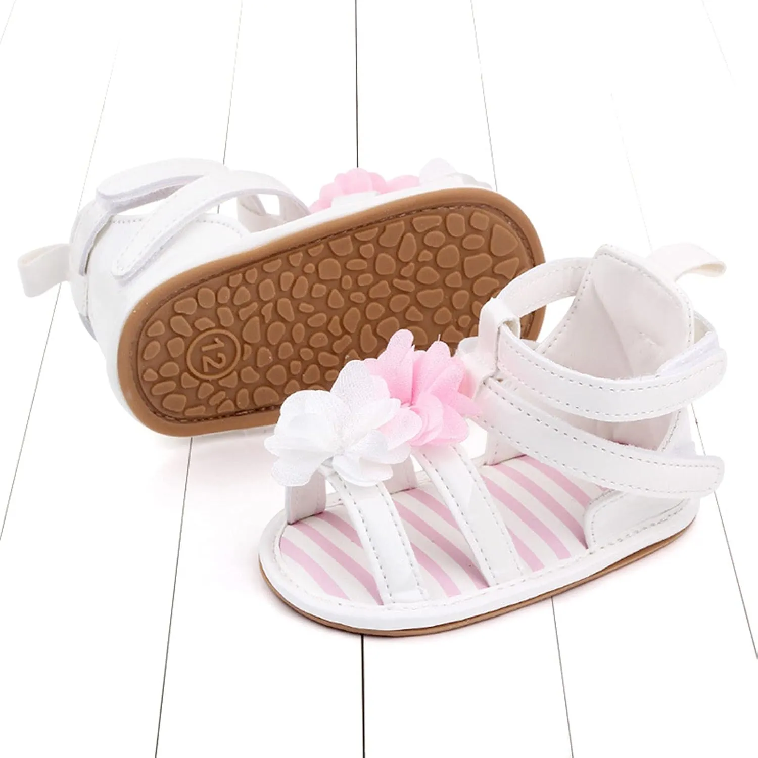 Flat Shoes Sole Sandals Rubber Walking Summer Baby Girls Soft Non-Slip Boys Baby Shoes Huarache X