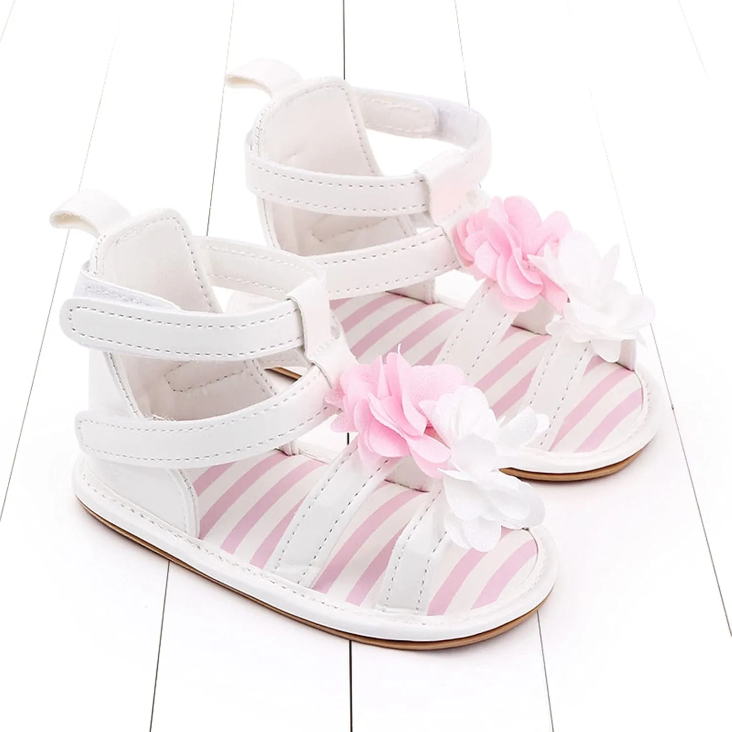 Flat Shoes Sole Sandals Rubber Walking Summer Baby Girls Soft Non-Slip Boys Baby Shoes Huarache X