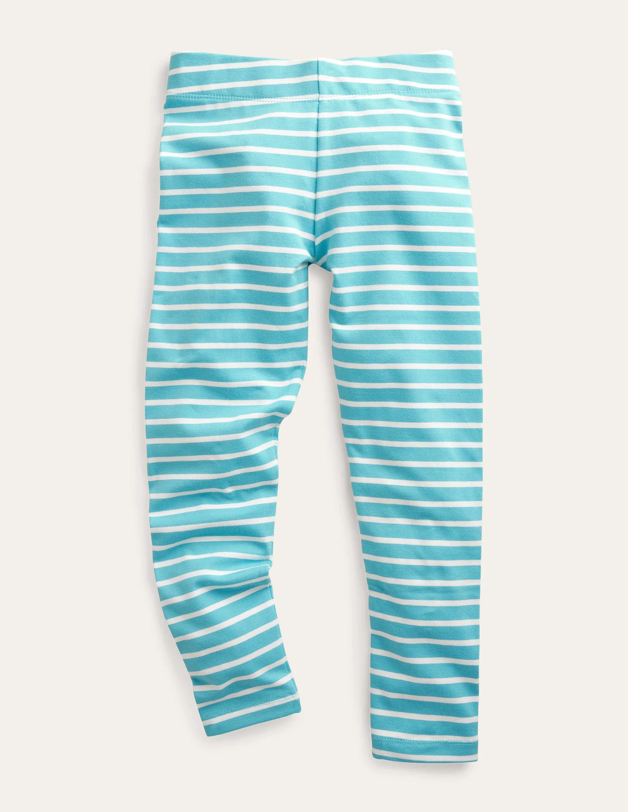 Fun Leggings-Aqua Blue/Ivory
