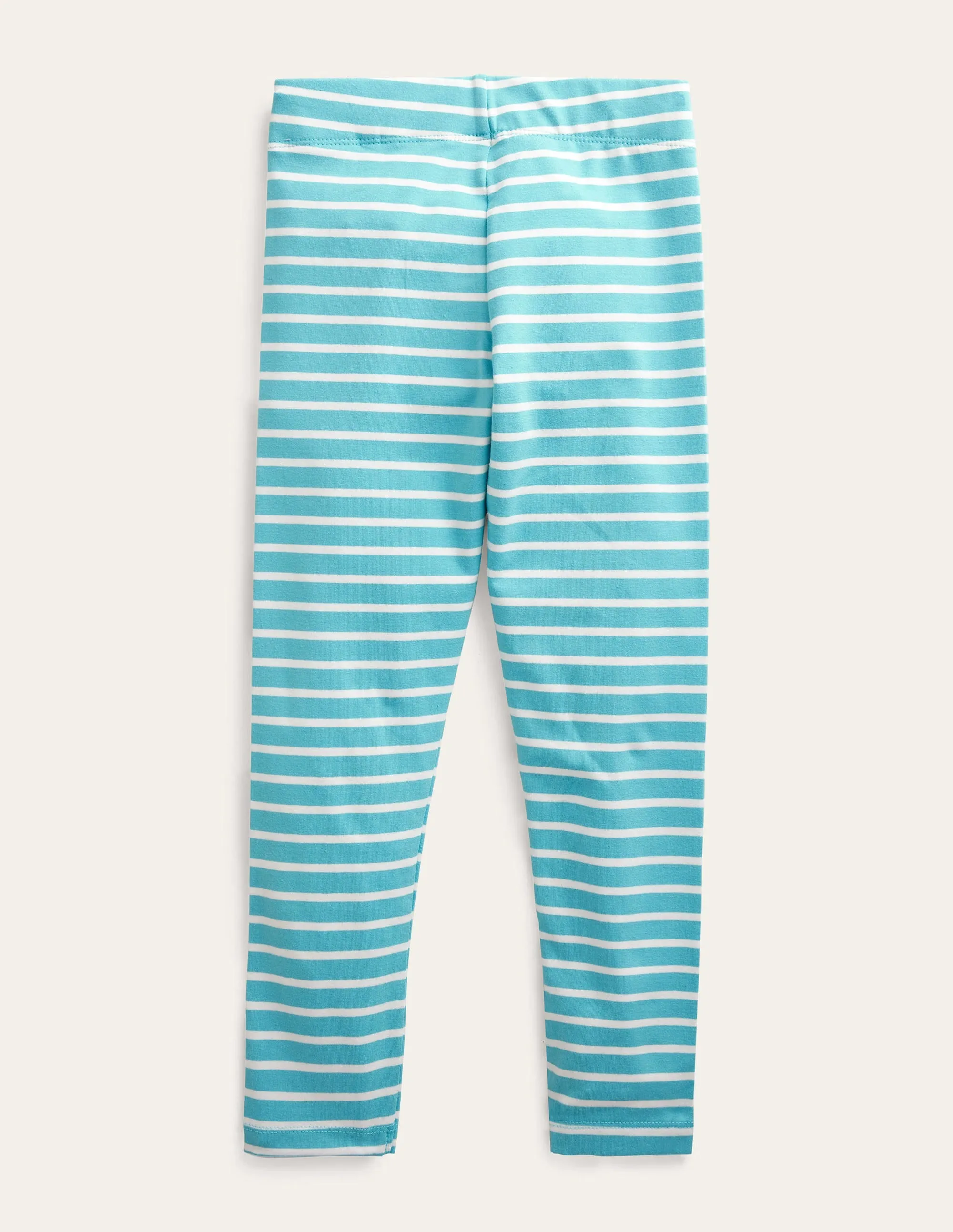 Fun Leggings-Aqua Blue/Ivory