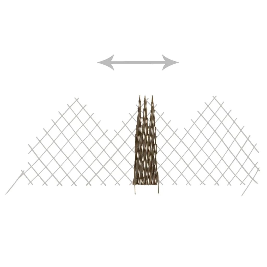 Garden Trellis Fences 5 pcs 170x75 cm Willow