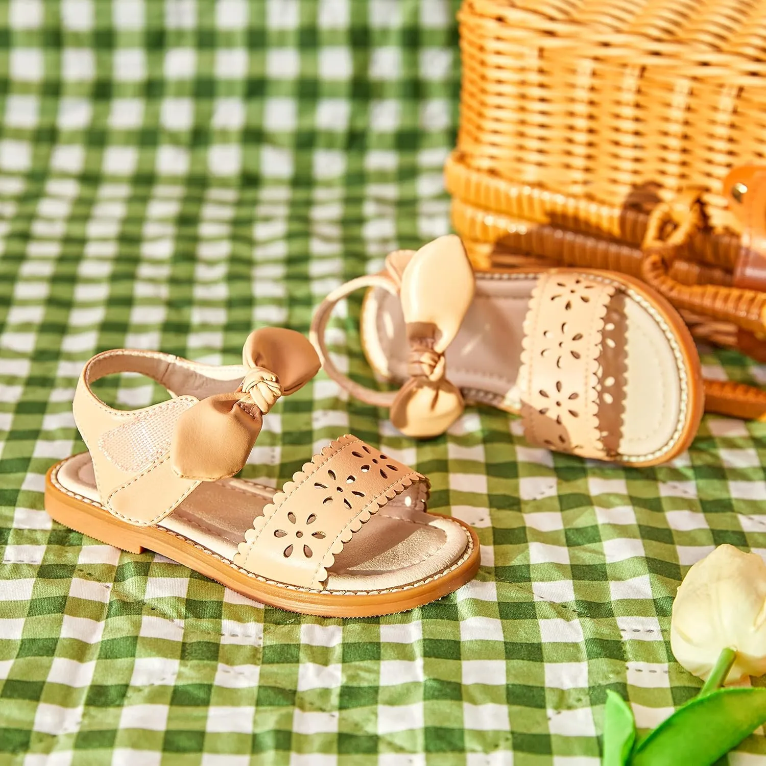 GINFIVE Toddler Girls Sandals Little Girls Kids Summer Shoes Toddler Sandals