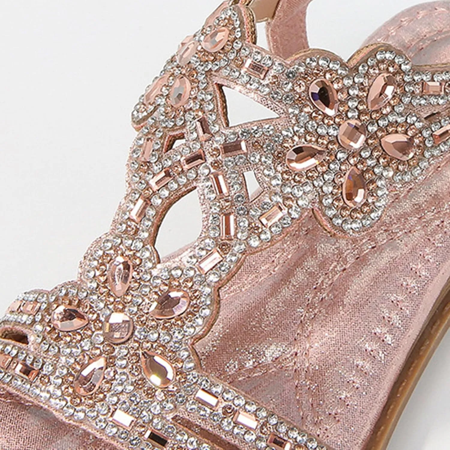 Girl Princess Sandals Rhinestone Slingback Sandals Elastic Ankle Strap Casual Bohemian Size 2 Shoes Baby Girl 0