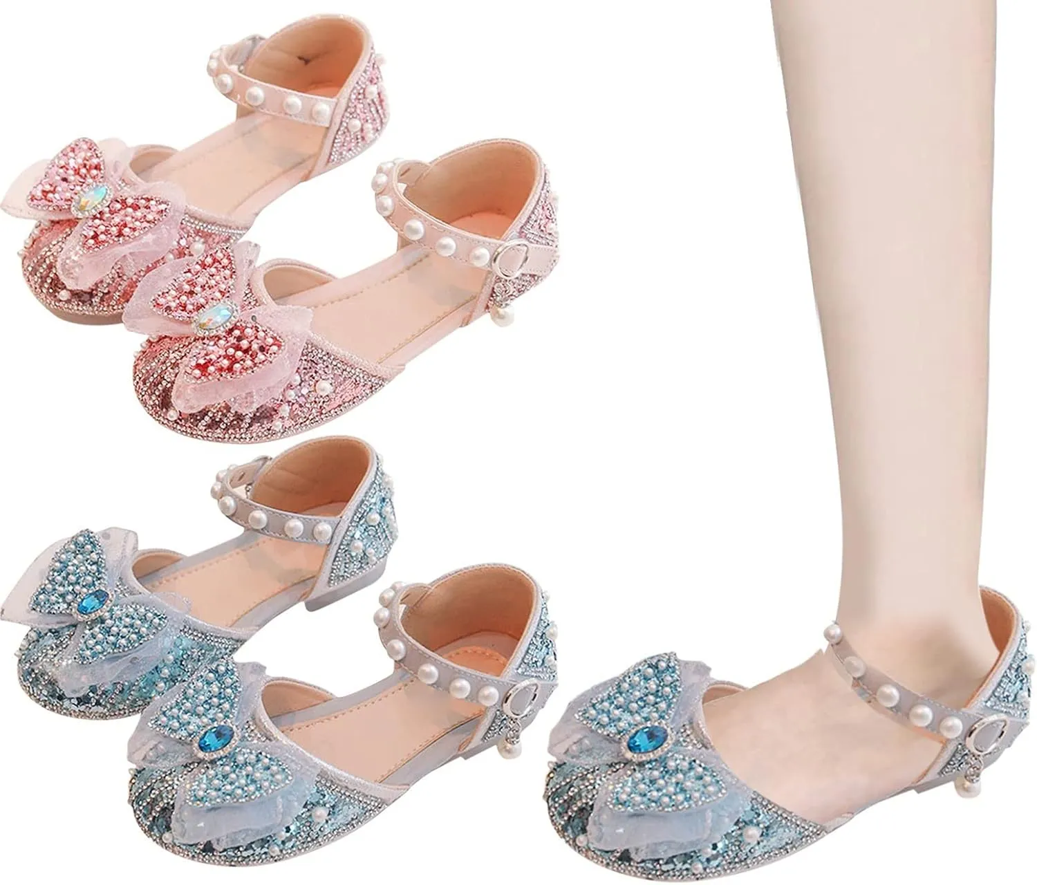 Girl Shoes Autumn New Little Girl Fashionable Princess Shoes Bow Soft Sole Baby Cool Single Sliders for Kids Shoes Girls
