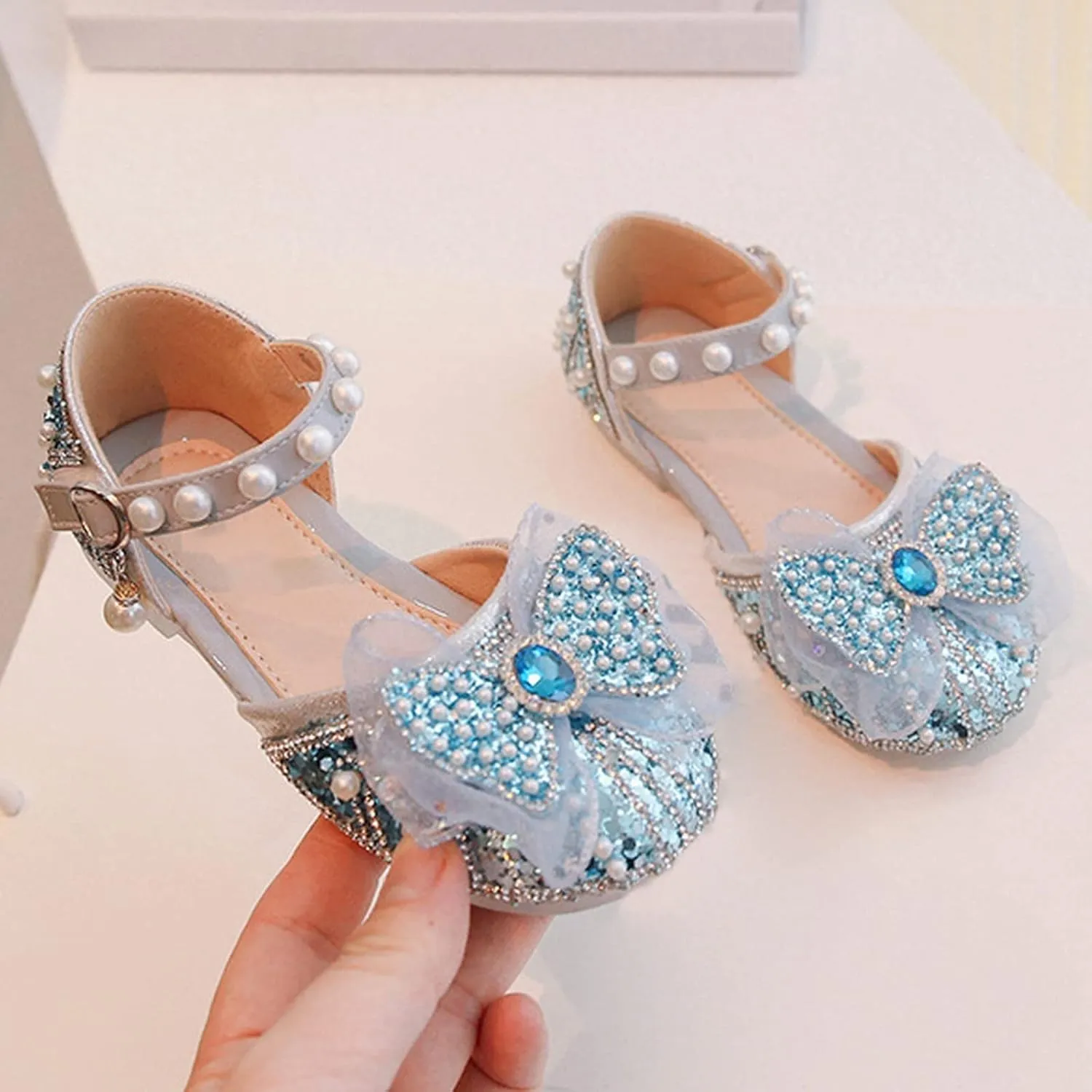 Girl Shoes Autumn New Little Girl Fashionable Princess Shoes Bow Soft Sole Baby Cool Single Sliders for Kids Shoes Girls