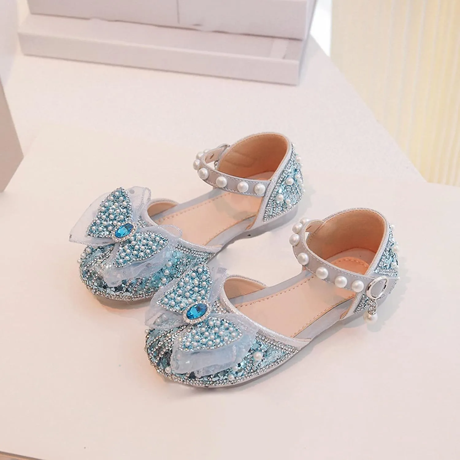 Girl Shoes Autumn New Little Girl Fashionable Princess Shoes Bow Soft Sole Baby Cool Single Sliders for Kids Shoes Girls