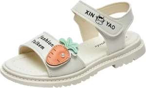 Girl Tennis Shoes Thick Soles Soft Soles Middle and Large Children Children School Sandals Beach Shoes Baby Sandals Size 5