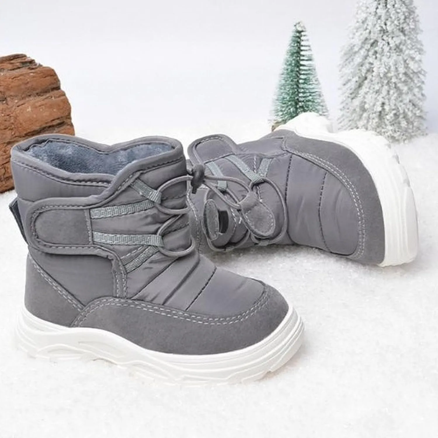 Girls and Boys Children's Casual Shoes Mesh Soft Sole Breathable Sports Short Boots Girls Snow Boots with Pom Poms