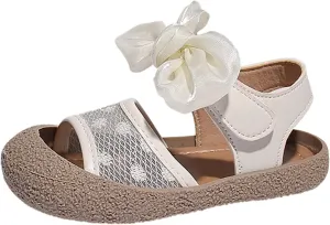 Girls' Little Children's Soft Sole Sandals Summer Little Girls' Baby Baotou Princess Shoes Toddler Sandals Size 4 Girls