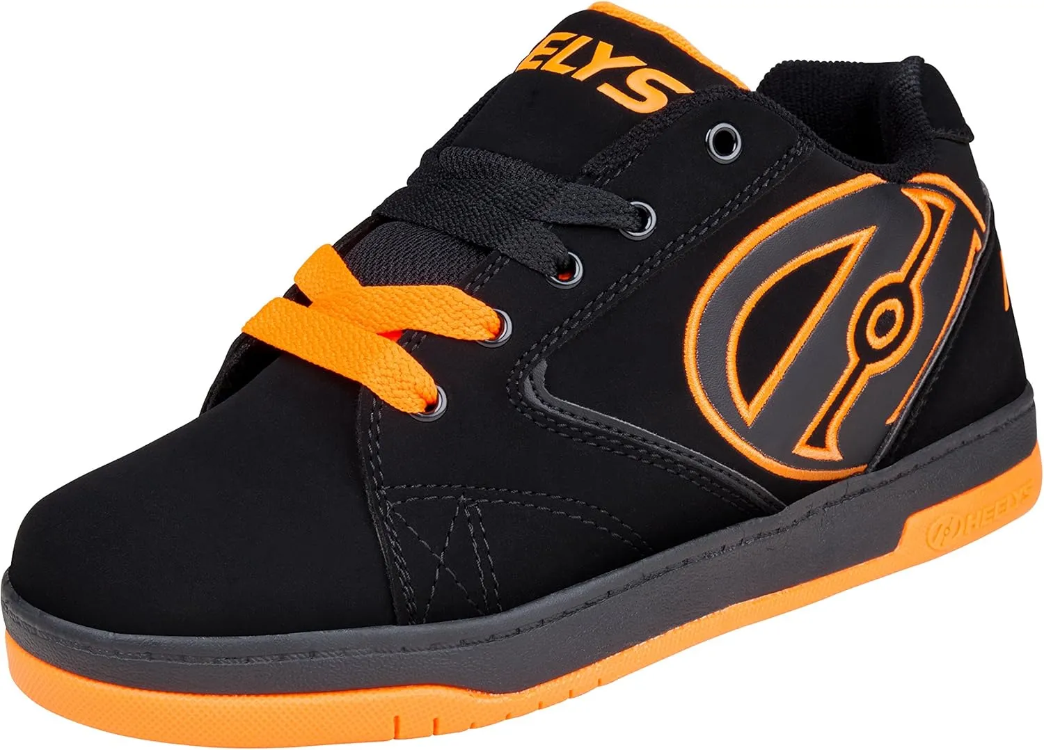 Heelys Kids Propel Skate Shoe, Black/Orange, 1 M US Little Kid