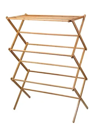 Home-it clothes drying rack - Bamboo Wooden clothes rack  - heavy duty cloth drying stand
