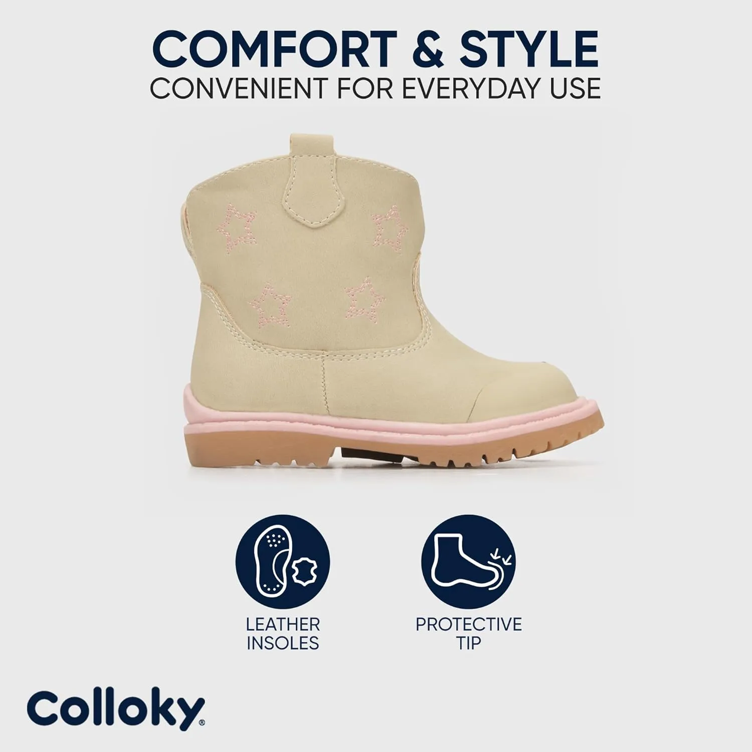 Infant Boots for Girls - Durable, Anti-Slip - Rugged & Stylish Footwear - Perfect Kids Design for Walking Adventures