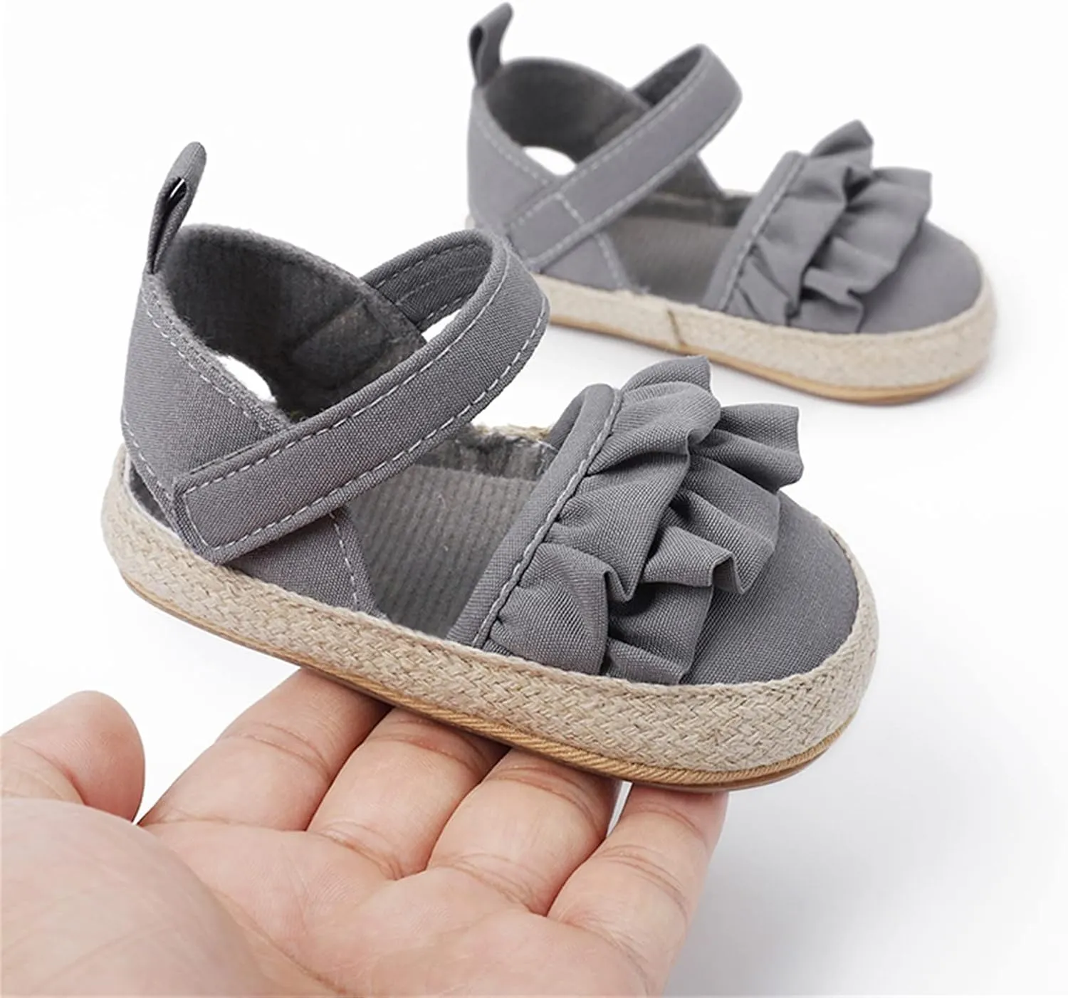 Infant Girls Ruffles Shoes First Walkers Shoes Summer Toddler Flat Sandals Sandals Size 13 Girls