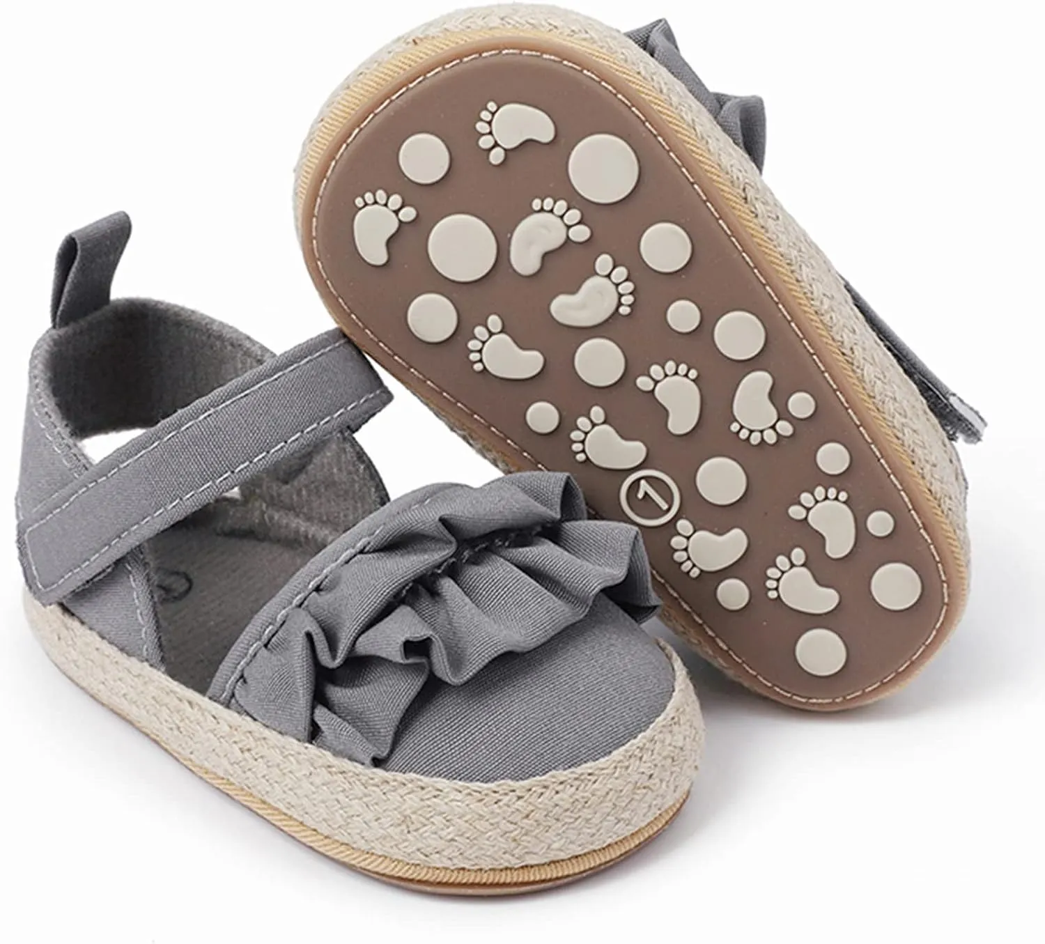 Infant Girls Ruffles Shoes First Walkers Shoes Summer Toddler Flat Sandals Sandals Size 13 Girls