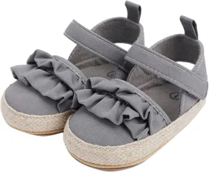 Infant Girls Ruffles Shoes First Walkers Shoes Summer Toddler Flat Sandals Sandals Size 13 Girls