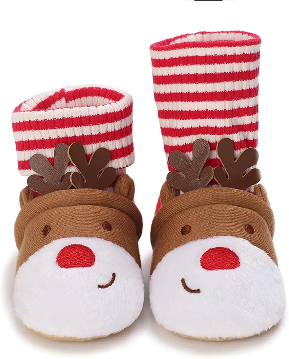 Infant Halloween Christmas Booties Soft Baby Pumpkin Santa Claus Winter Warm Fleece Slippers Snow Boots Crib Shoes