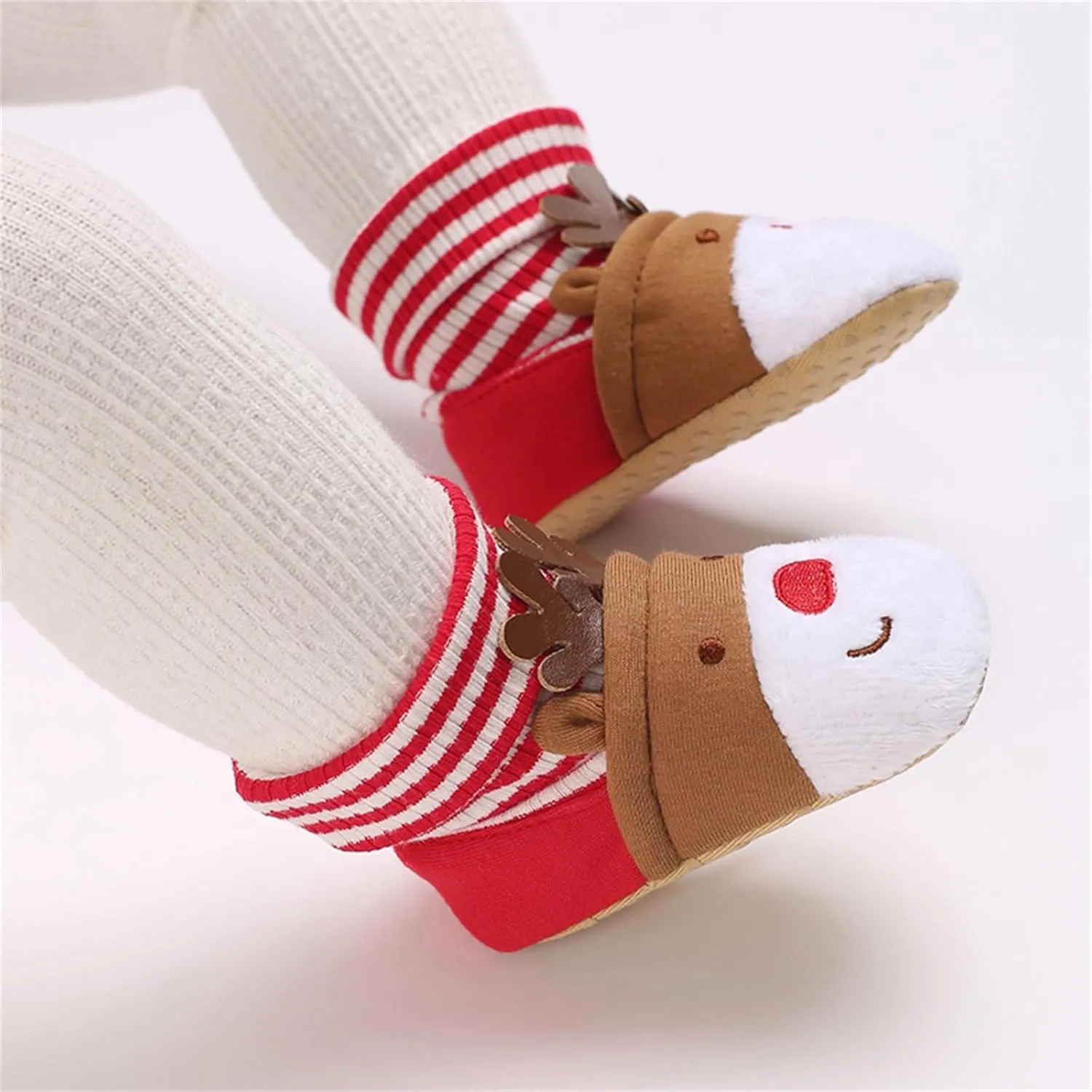 Infant Halloween Christmas Booties Soft Baby Pumpkin Santa Claus Winter Warm Fleece Slippers Snow Boots Crib Shoes
