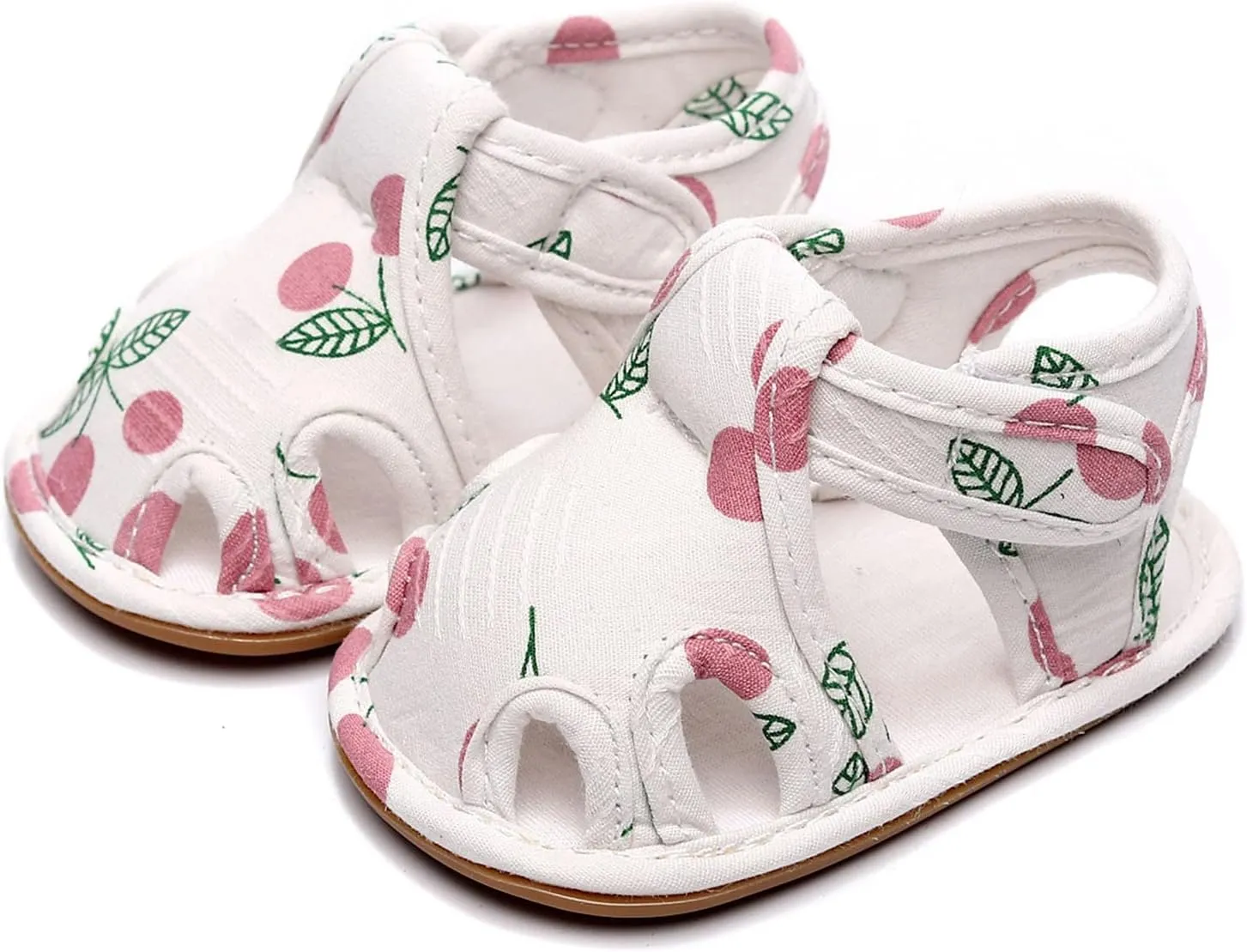 Infant Toddler Shoes Soft Sole Non Slip Toddler Floor Shoes Fruit Cherry Print Sandals Big Girls Size 5 Sandals