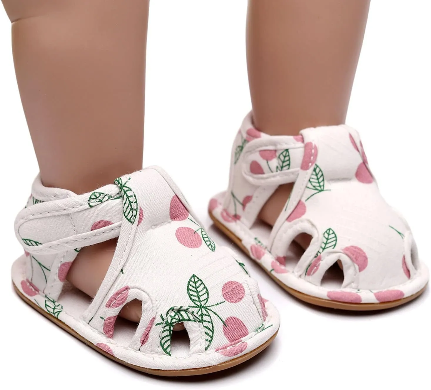 Infant Toddler Shoes Soft Sole Non Slip Toddler Floor Shoes Fruit Cherry Print Sandals Big Girls Size 5 Sandals
