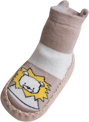 Infant Toddler Shoes Soft Sole Toddler Shoes Cartoon Animal Print Non Slip Indoor Shoes for Toddlers
