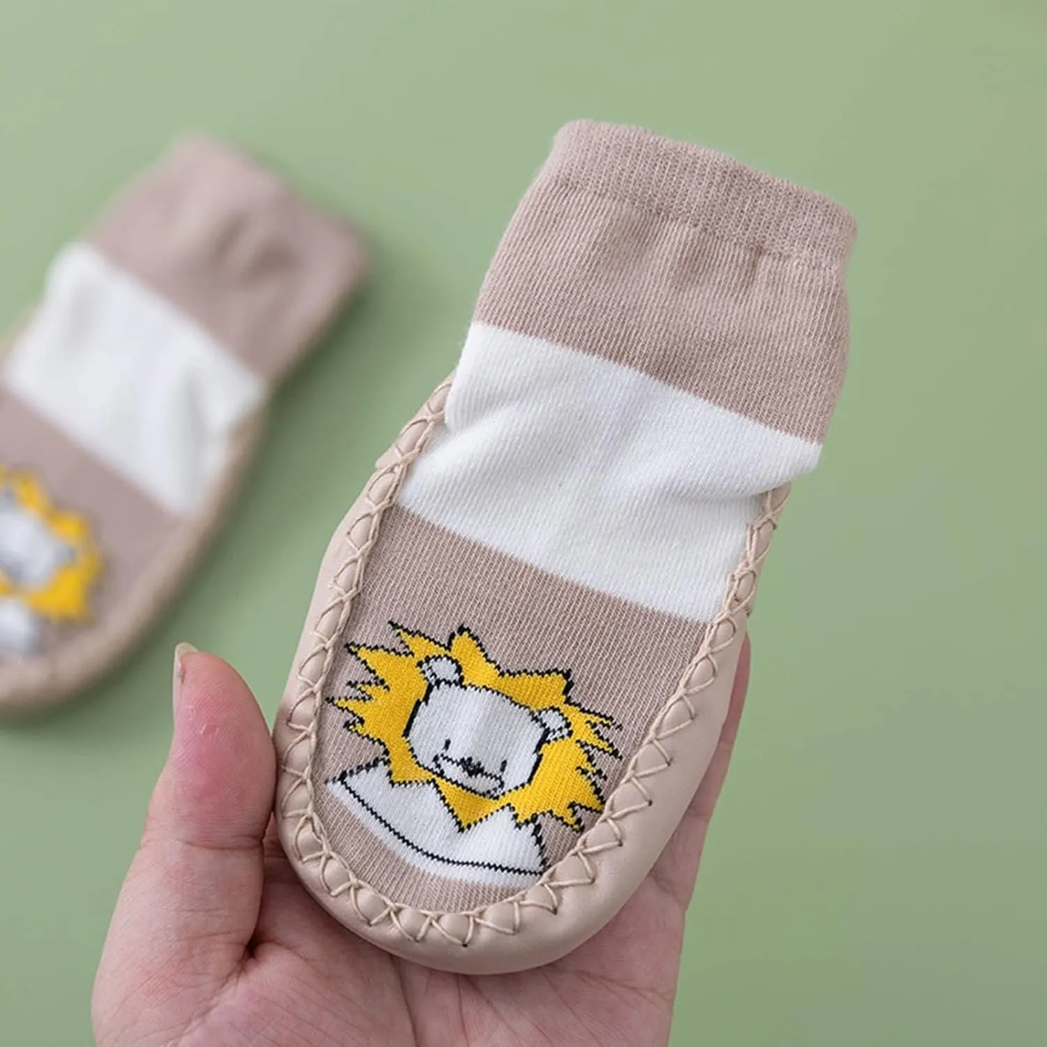 Infant Toddler Shoes Soft Sole Toddler Shoes Cartoon Animal Print Non Slip Indoor Shoes for Toddlers