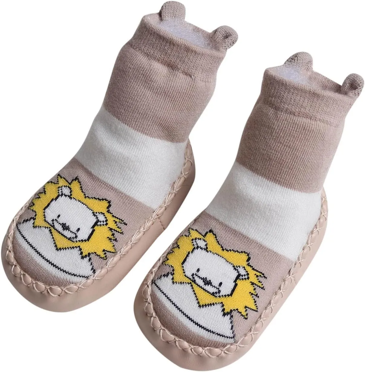 Infant Toddler Shoes Soft Sole Toddler Shoes Cartoon Animal Print Non Slip Indoor Shoes for Toddlers