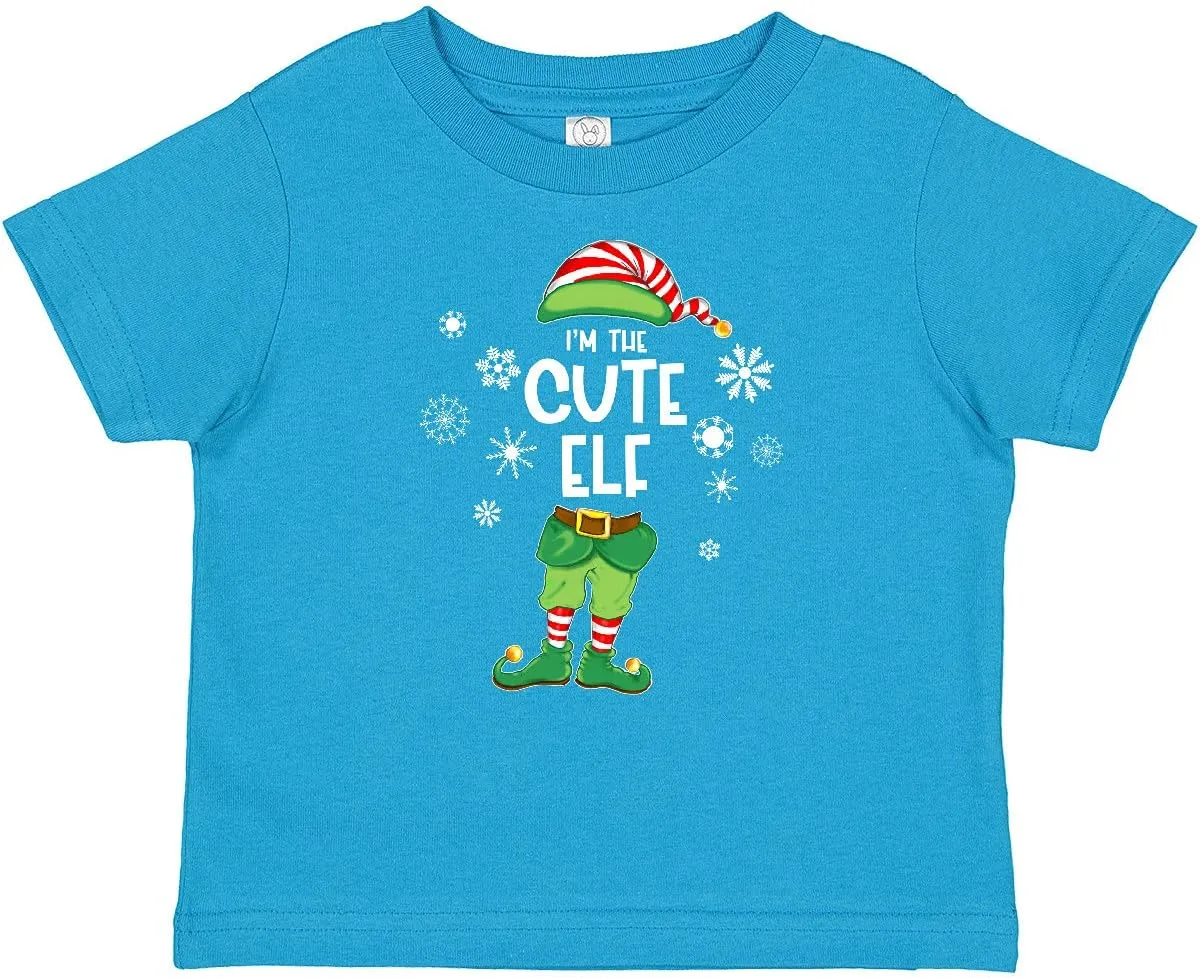 inktastic Funny Christmas I'm The Cute Elf with Shoes and Hat Baby T-Shirt