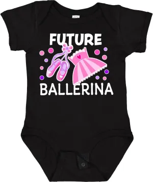 inktastic Future Ballerina with Ballet Shoes and Tutu Baby Bodysuit