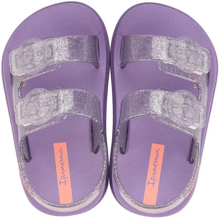 Ipanema Follow II Baby Sandals - Lightweight Open-Toe Toddler Sandals w/Back Strap, Double Buckle, Toddler Jelly Shoes, Soft, Flexible, Easy On/Off, Easy to Clean, Water Resistant