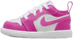 Jordan 1 Low Alt Baby/Toddler Shoes (FN7398-600, Fire Pink/White/Iris Whisper) Size 10