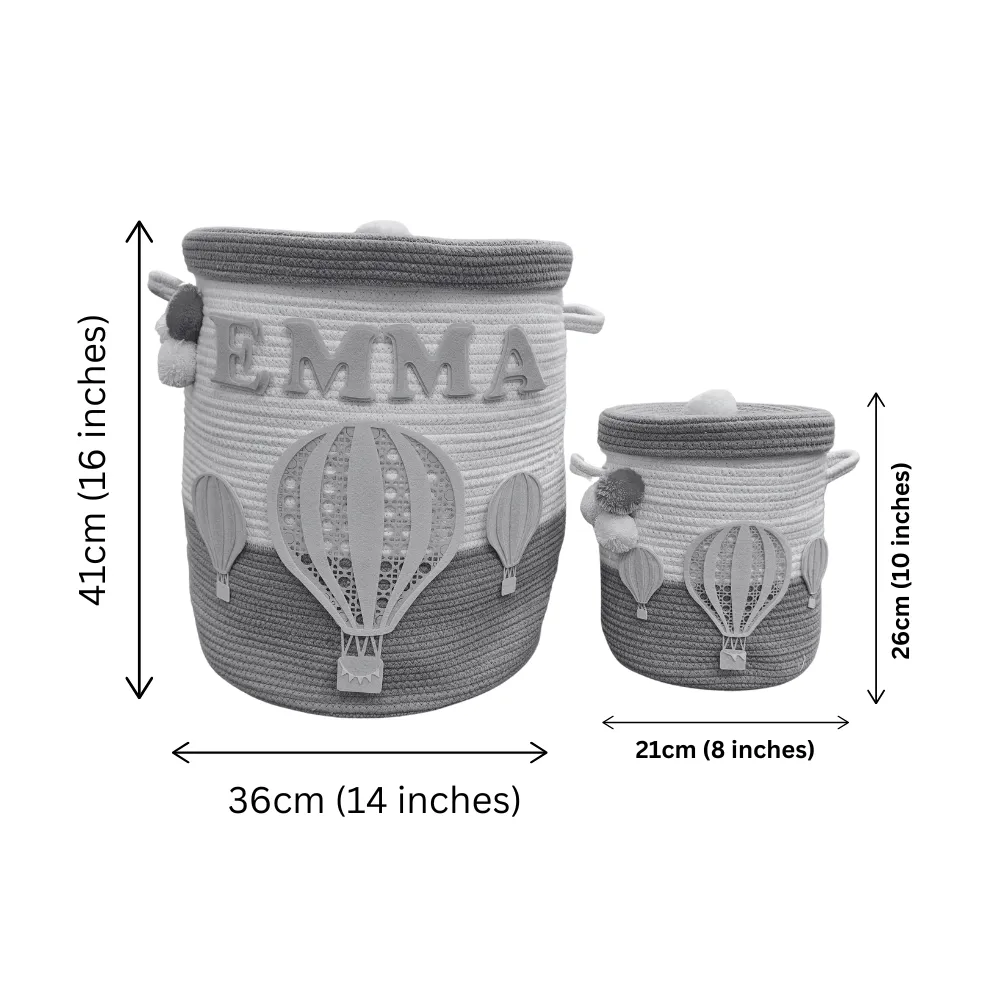 Jute Cotton Storage Basket with Lid-Purple Paw