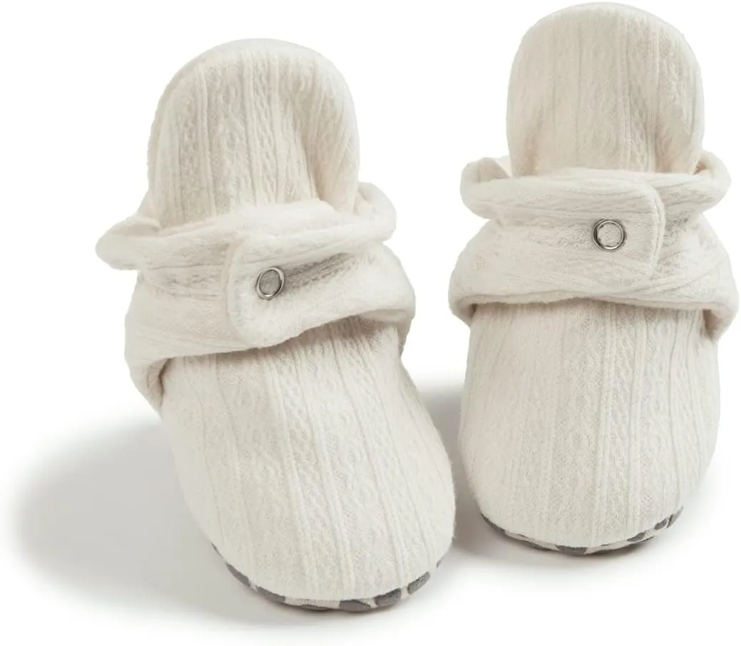 Kannior Infant Baby Boys Girls Soft Cotton Non-Slip Booties Warm Fleece Cozy Indoor Slippers shoe Winter Halloween Costume Toddler Socks Crib shoes