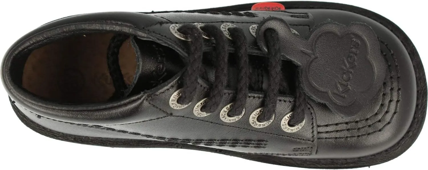 Kickers Kick Hi Toddlers I Core Black Leather Boots-UK