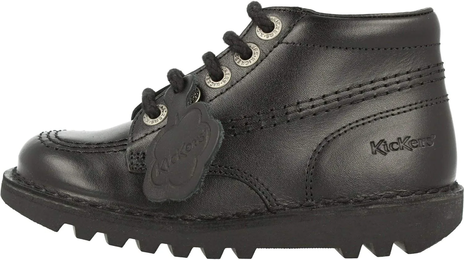 Kickers Kick Hi Toddlers I Core Black Leather Boots-UK