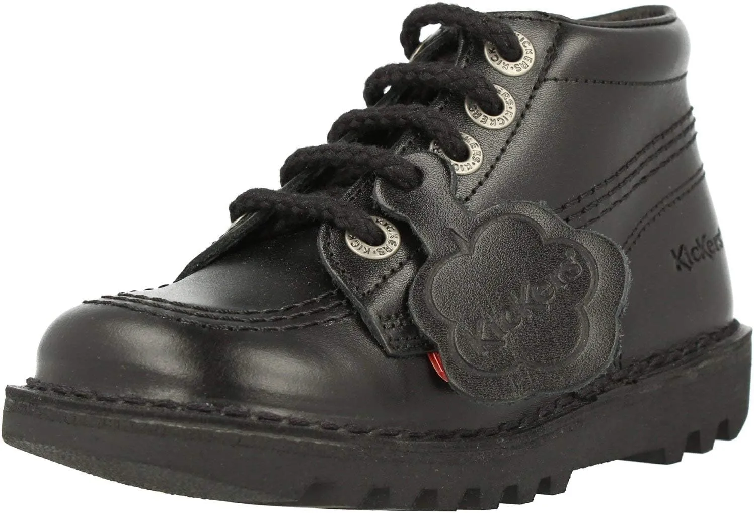 Kickers Kick Hi Toddlers I Core Black Leather Boots-UK
