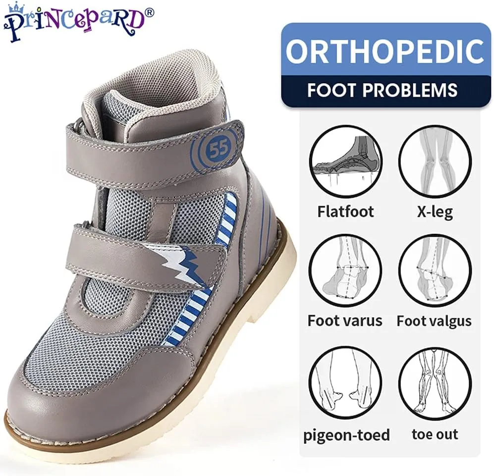 Kids orthopedic shoes, High-top Corrective Shoes for Toddlers with Arch and Ankle Support, Suitable for X/O Legs and Flat Feet