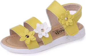 Kids Sandals Girls Toddler Girls Shoes Non-Slip Sandals Kids Rubber Baby Sandals Flower Baby Shoes