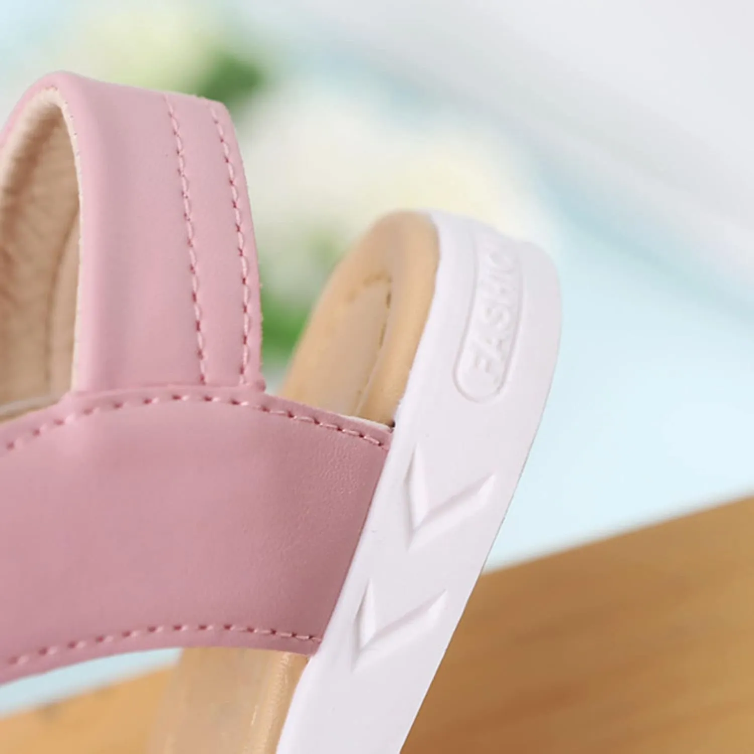 Kids Sandals Girls Toddler Girls Shoes Non-Slip Sandals Kids Rubber Baby Sandals Flower Baby Shoes