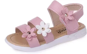 Kids Sandals Girls Toddler Girls Shoes Non-Slip Sandals Kids Rubber Baby Sandals Flower Baby Shoes