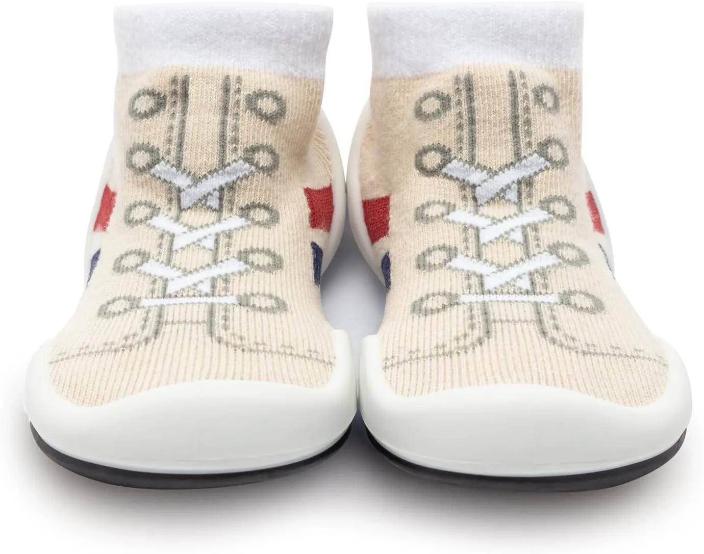 Komuello Baby and Toddler Shoes, Pull Up First Walker, Non Slip Bottom, Soft Cotton, Premium Sock Shoes - Walker