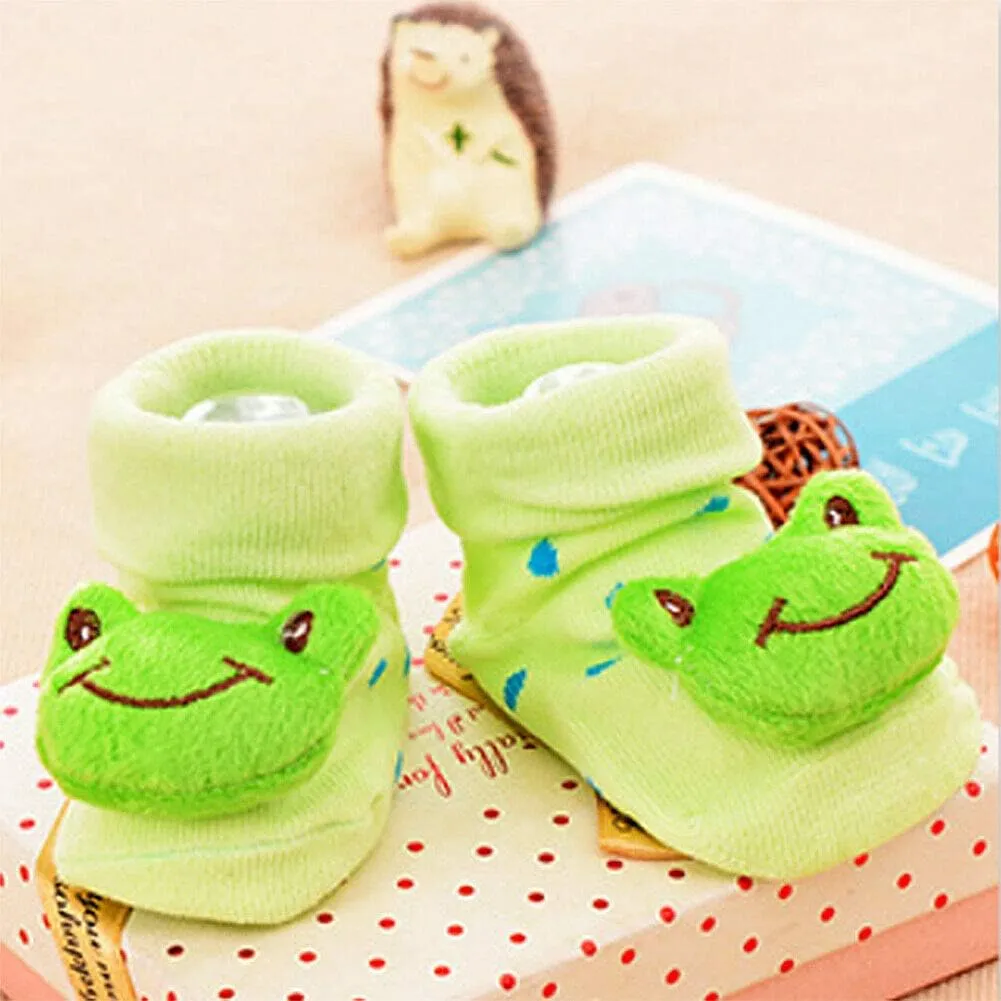 Magik 6 Pack Cute 3D Cartoon Anti-Skid Baby Booties Sock Slipper Shoes
