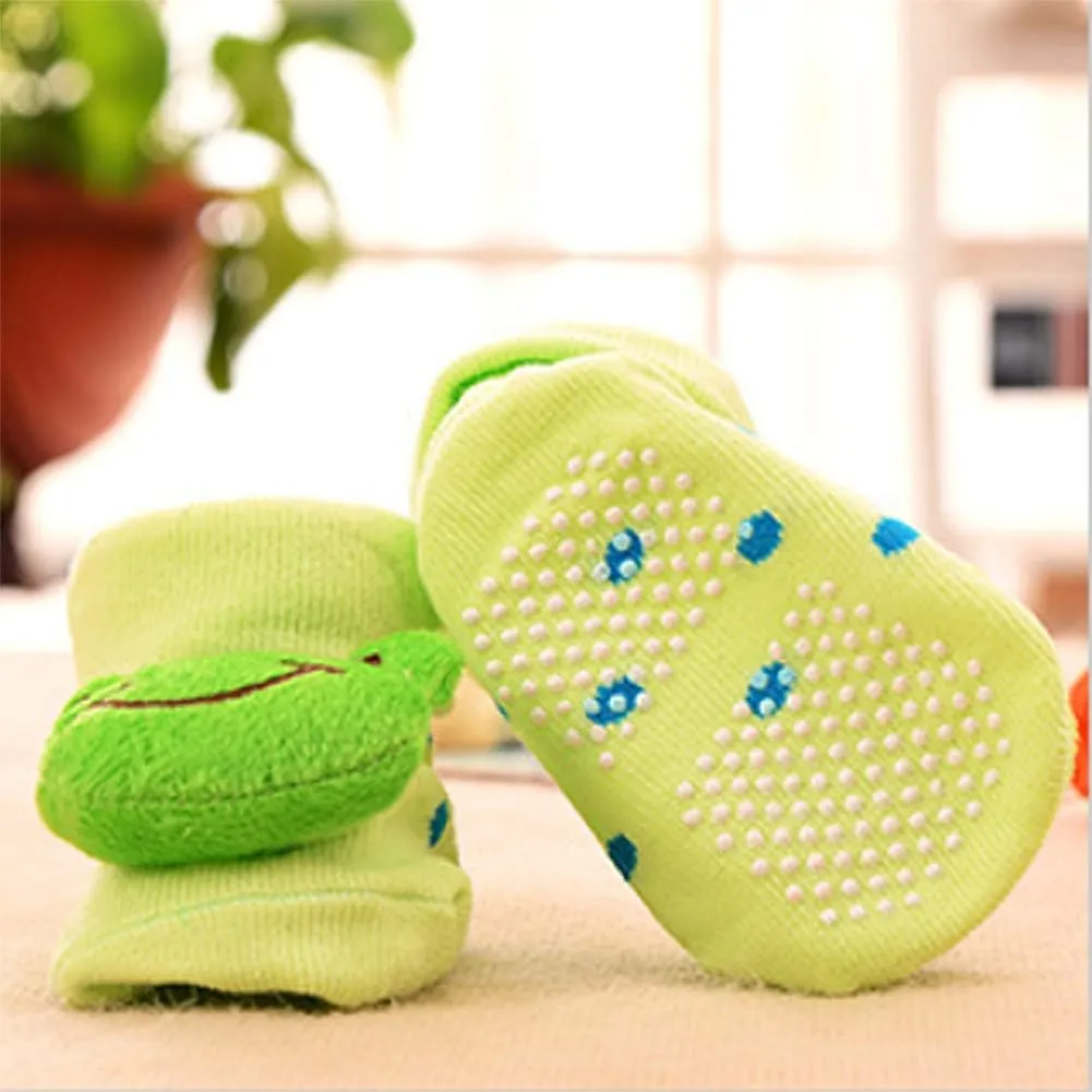 Magik 6 Pack Cute 3D Cartoon Anti-Skid Baby Booties Sock Slipper Shoes