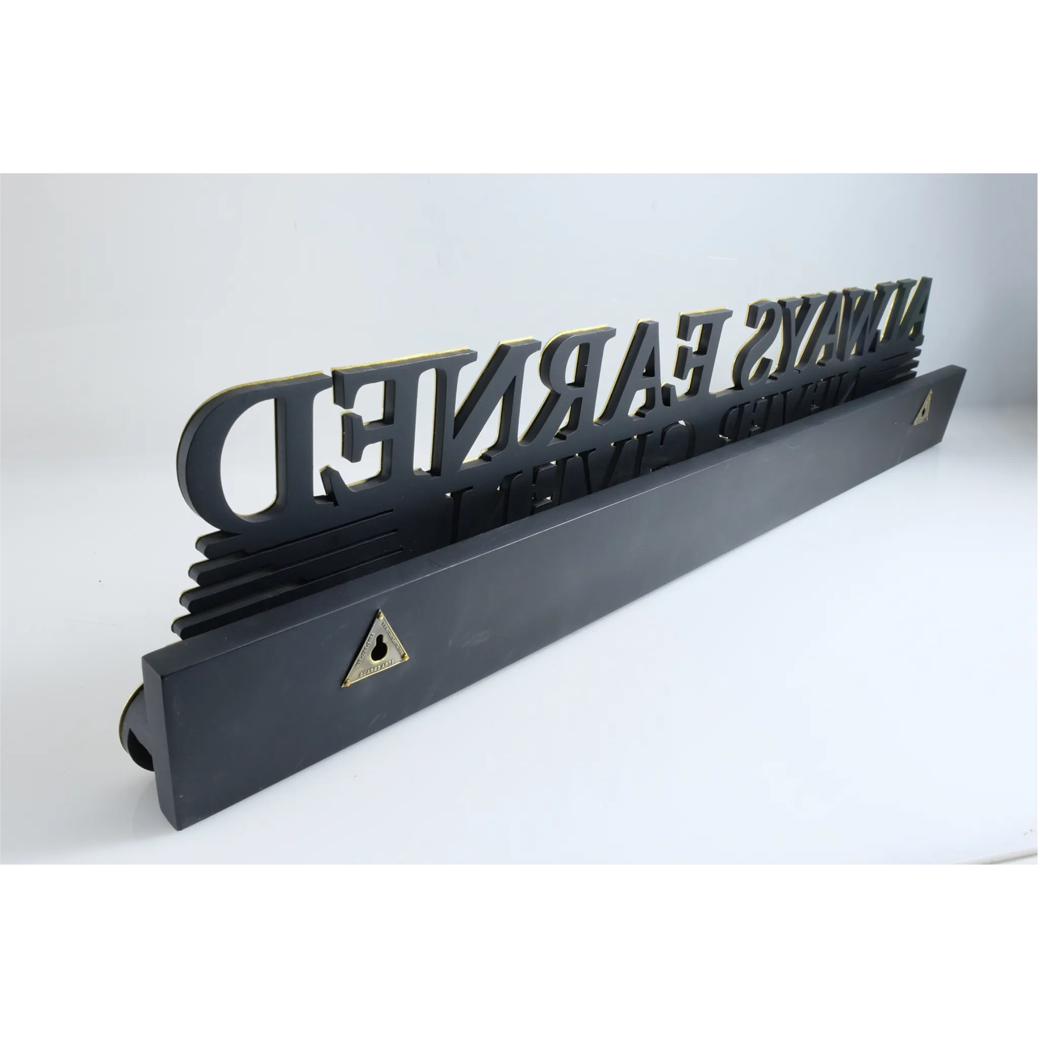 Medal Holder- Always Earned, never give 2-Lines Medal Hanger