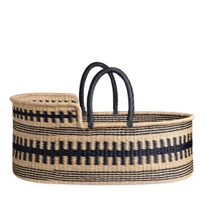 Monochrome Baby Moses Basket – Fancy Stripe
