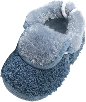 Newborn Baby Cozy Fleece Booties with Grippers Winter Slippers Socks Soft Sole Stay On Infant First Crib Shoes