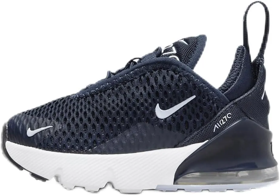 Nike Air Max 270 Baby/Toddler Shoes (DD1646-407, Obsidian/White/White/Cobalt Bliss) Size 7