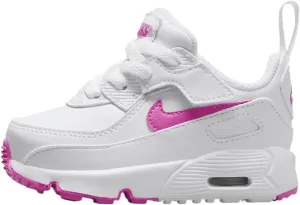 Nike Air Max 90 EasyOn Baby/Toddler Shoes (HF6359-101, Shown: White/Laser Fuchsia) Size 6